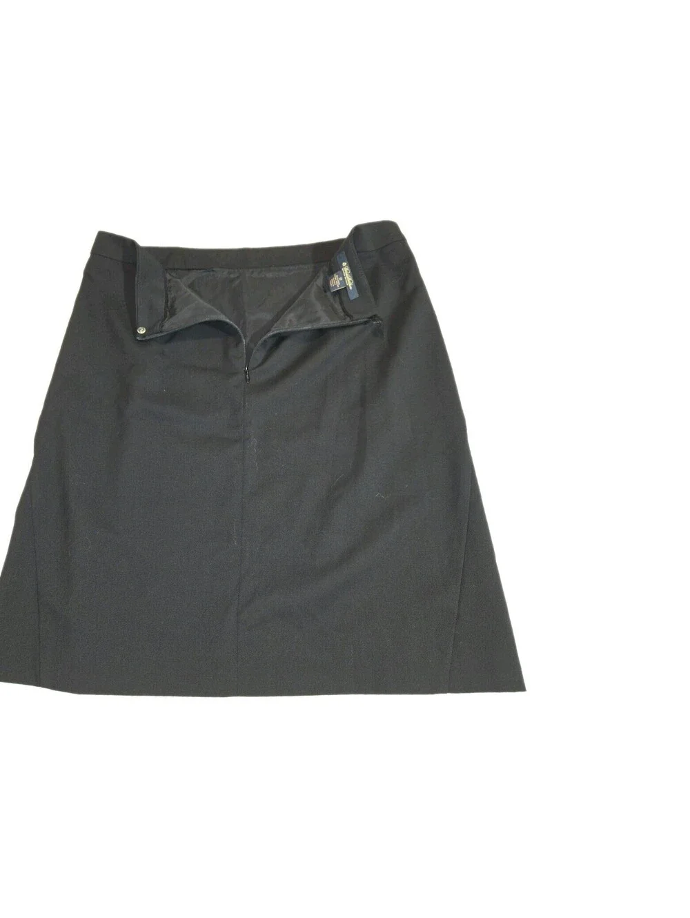 Brooks Brothers Black Skirt Womens 12 Wool Basic Straight Office Career Luxury